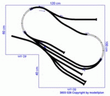 minitrix N Gleisplan 120 x100 cm